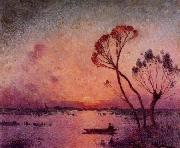 unknow artist Sunset in Briere I Sweden oil painting artist